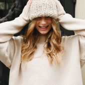 Hand Knitted Alpaca Wool Cap: Unisex Winter Beanie Hat