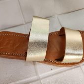 Handmade Moroccan Leather Sandals For Women – Gold Strappy Sandali Donna | Flat Leather Womens Sandals | Ledersandalen Damen |