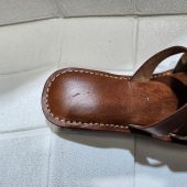 Handmade Moroccan Leather Sandals For Women - Summer Sandals - Brown Leather Slide Sandal - Womens Slippers - Casual Leather Summer Shoes