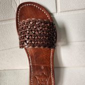 Moroccan Handmade Leather Sandals Women – Braided Slides, Strappy Summer Shoes, Open Toe Beach Sandals, Handcrafted Flat Leather Sandals