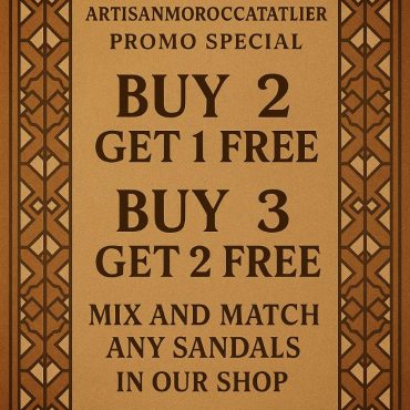 Handmade Moroccan Leather Sandals For Men – Traditional Brown Slides | Artisan Open Toe Slip-on Slippers | Flat Rustic Shoes For Comfort