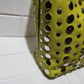 Moroccan Leather Tote – Pistachio Green Studded Shoulder Bag | Handmade Boho Purse | Artisan Shopper | Large & Small Sizes Available