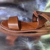 Handmade Moroccan Leather Sandals For Women – Fall Brown Leather Shoes Gift